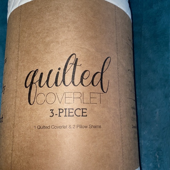 🆕Quilted 3-piece Coverlet Full/Queen- Ivory NWT - Picture 3 of 6